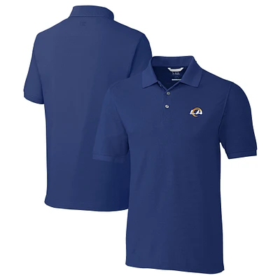 Men's Cutter & Buck Royal Los Angeles Rams Big Tall Advantage Eco Pique DryTec Tri-Blend Polo