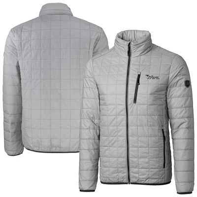 Men's Cutter & Buck Gray New York Titans Big Tall Gridiron Classics Rainier PrimaLoft Eco Insulated Full-Zip Puffer Jacket