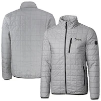 Men's Cutter & Buck Gray New York Titans Big Tall Gridiron Classics Rainier PrimaLoft Eco Insulated Full-Zip Puffer Jacket