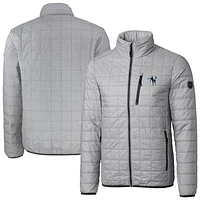 Men's Cutter & Buck  Gray Indianapolis Colts Big Tall Rainier PrimaLoft Eco Insulated Full-Zip Puffer Jacket