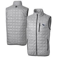 Men's Cutter & Buck Tennessee Titans Big Tall Rainier PrimaLoft Eco Insulated Full-Zip Puffer Vest