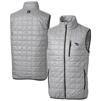 Men's Cutter & Buck Tennessee Titans Big Tall Rainier PrimaLoft Eco Insulated Full-Zip Puffer Vest