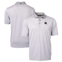 Men's Cutter & Buck Gray Jacksonville Jaguars Big Tall Virtue Eco Pique Micro Stripe Recycled Polo