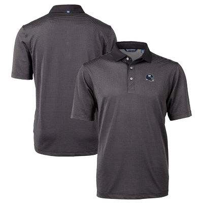 Men's Cutter & Buck Black New York Giants Big Tall Virtue Eco Pique Micro Stripe Recycled Polo