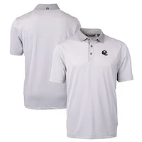 Men's Cutter & Buck Gray New York Giants Big Tall Virtue Eco Pique Micro Stripe Recycled Polo