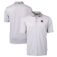 Men's Cutter & Buck Gray Kansas City Chiefs Big Tall Virtue Eco Pique Micro Stripe Recycled Polo