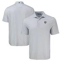 Men's Cutter & Buck Gray Las Vegas Raiders Pike Eco Diamond Dot Print Polo