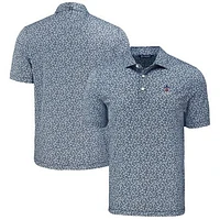Men's Cutter & Buck Navy New Orleans Saints Pike Eco Flora Print Polo