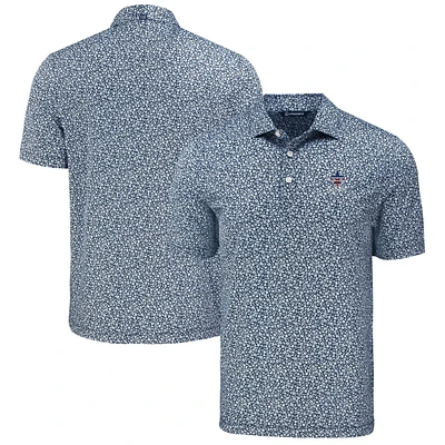 Men's Cutter & Buck Navy New Orleans Saints Pike Eco Flora Print Polo