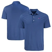 Men's Cutter & Buck Royal Buffalo Bills Forge Eco Fine Line Stripe Polo