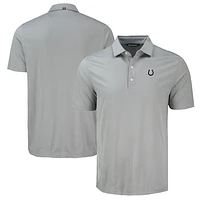Men's Cutter & Buck Gray Indianapolis Colts Forge Eco Fine Line Stripe Polo