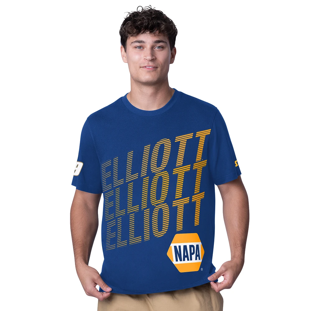 Men's Starter  Blue Chase Elliott NAPA All Star Extreme T-Shirt