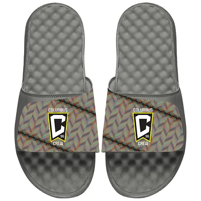 Unisex ISlide Gray Columbus Crew 2024 Hispanic Heritage Side Sandals