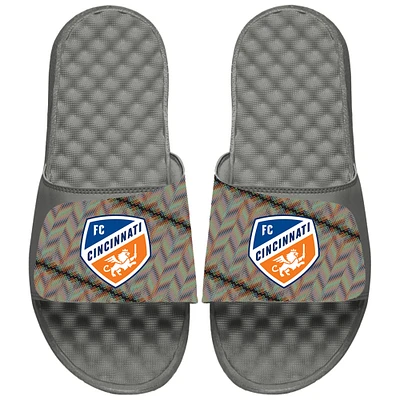 Unisex ISlide Gray FC Cincinnati 2024 Hispanic Heritage Side Sandals
