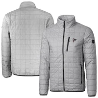 Men's Cutter & Buck Gray Atlanta Falcons Big Tall Rainier Eco Insulated PrimaLoft Full-Zip Puffer Jacket