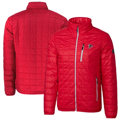Men's Cutter & Buck Red Atlanta Falcons Big Tall Rainier PrimaLoft Eco Insulated Full-Zip Puffer Jacket