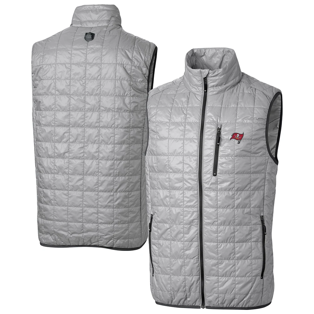 Men's Cutter & Buck Tampa Bay Buccaneers Big Tall Rainier PrimaLoft® Eco Insulated Full-Zip Puffer Vest