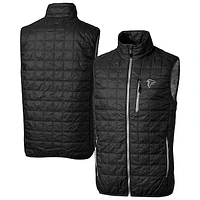 Men's Cutter & Buck Black Atlanta Falcons Big Tall Rainier PrimaLoft® Eco Insulated Full-Zip Puffer Vest