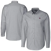 Men's Cutter & Buck Charcoal New York Giants Stretch Oxford Big Tall Long Sleeve Dress Shirt