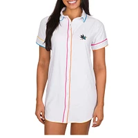 Women's Concepts Sport White San Jose Sharks Flutter Knit Button-Up Nightshirt