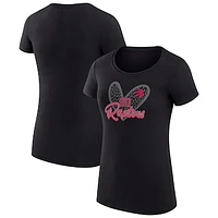 Women's G-III 4Her by Carl Banks Toronto Raptors Leopard Heart Fitted T-Shirt