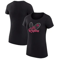 Women's G-III 4Her by Carl Banks Toronto Raptors Leopard Heart Fitted T-Shirt