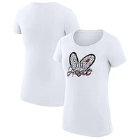 Women's G-III 4Her by Carl Banks Miami Heat Leopard Heart Fitted T-Shirt