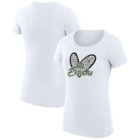 Women's G-III 4Her by Carl Banks Milwaukee Bucks Leopard Heart Fitted T-Shirt