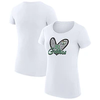 Women's G-III 4Her by Carl Banks Boston Celtics Leopard Heart Fitted T-Shirt