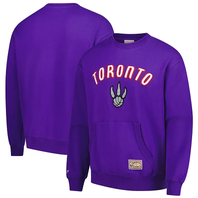 Men's Mitchell & Ness Purple Toronto Raptors Nights Pullover Sweatshirt