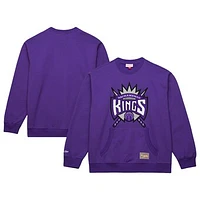 Men's Mitchell & Ness Purple Sacramento Kings Nights Pullover Sweatshirt