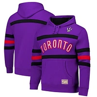 Men's Mitchell & Ness Purple Toronto Raptors Hardwood Classics Nights Head Coach Pullover Hoodie