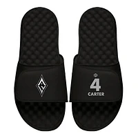 Youth ISlide Jessika Carter Black Las Vegas Aces Logo Split Slide Sandals