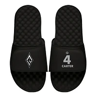 Youth ISlide Jessika Carter Black Las Vegas Aces Logo Split Slide Sandals