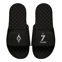 Youth ISlide Alysha Clark Black Las Vegas Aces Logo Split Slide Sandals