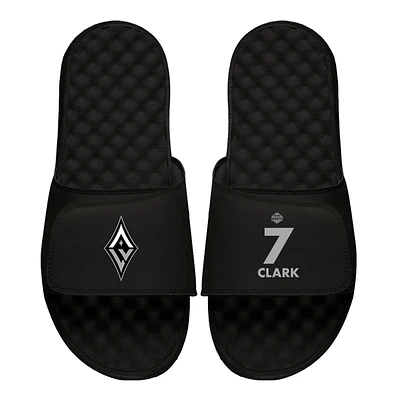 Youth ISlide Alysha Clark Black Las Vegas Aces Logo Split Slide Sandals