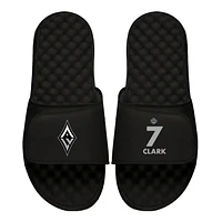 Youth ISlide Alysha Clark Black Las Vegas Aces Logo Split Slide Sandals
