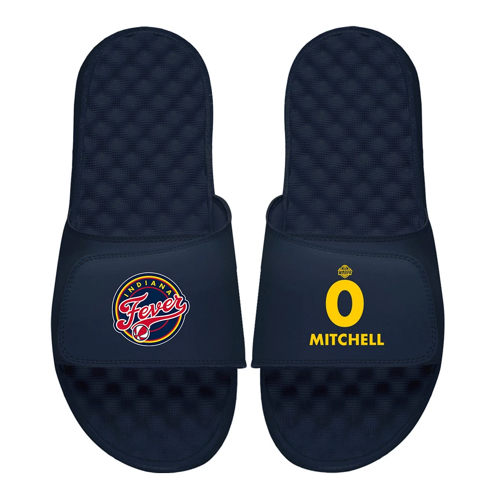 Men's ISlide Kelsey Mitchell Navy Indiana Fever Logo Split Slide Sandals
