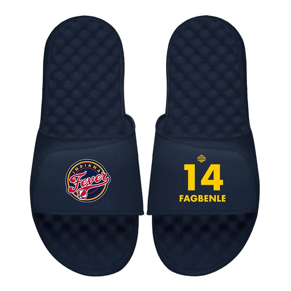 Men's ISlide Temi Fagbenle Navy Indiana Fever Logo Split Slide Sandals