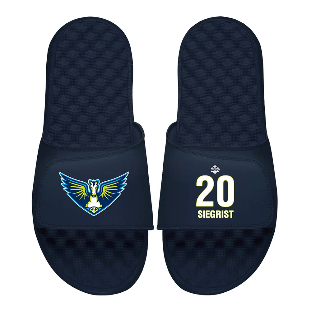 Men's ISlide Maddy Siegrist Navy Dallas Wings Logo Split Slide Sandals