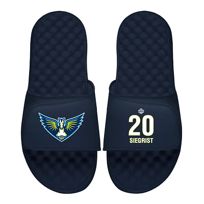Men's ISlide Maddy Siegrist Navy Dallas Wings Logo Split Slide Sandals