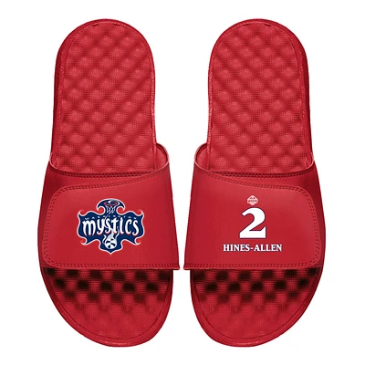 Men's ISlide Myisha Hines-Allen Red Washington Mystics Logo Split Slide Sandals