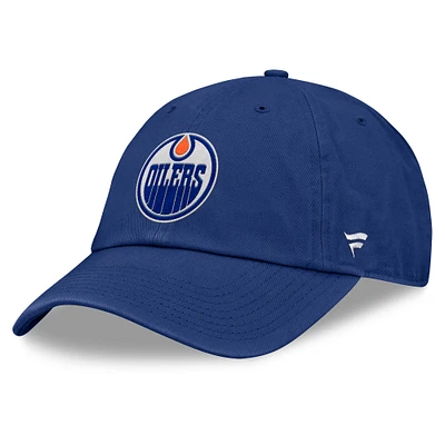 Men's Fanatics Blue Edmonton Oilers Decades Collection Adjustable Hat