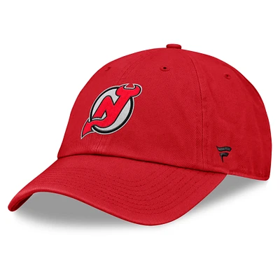 Men's Fanatics Red New Jersey Devils Decades Collection Adjustable Hat