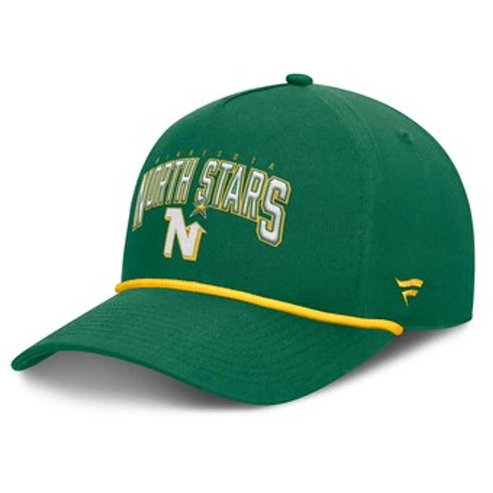 Men's Fanatics Kelly Green Minnesota North Stars Decades Collection A-Frame Rope Adjustable Hat