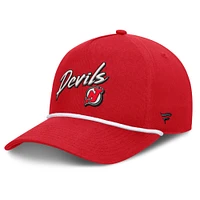 Men's Fanatics Red New Jersey Devils Decades Collection A-Frame Rope Adjustable Hat