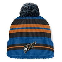 Men's Fanatics Blue/Brown Washington Capitals Decades Collection Cuffed Knit Hat with Pom