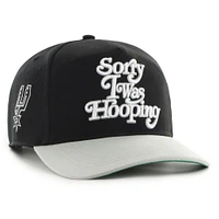 Men's '47 x Brand Seen Sorry I Was Hooping Black/Silver San Antonio Spurs Two-Tone Hitch Adjustable Hat