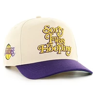 Men's '47 x Brand Seen Sorry I Was Hooping Cream/Purple Los Angeles Lakers Two-Tone Hitch Adjustable Hat