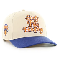 Men's '47 x Brand Seen Sorry I Was Hooping Cream/Blue New York Knicks Two-Tone Hitch Adjustable Hat